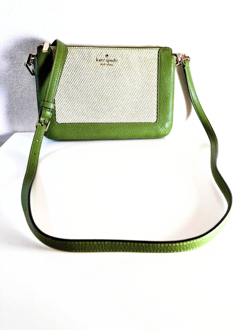kate spade Vintage Green and Cream Crossbody Bag